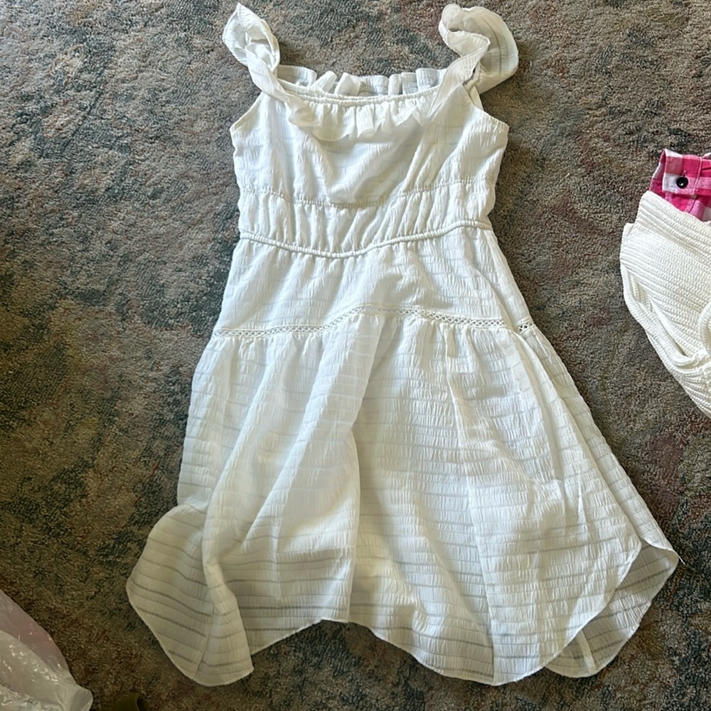 white mini dress